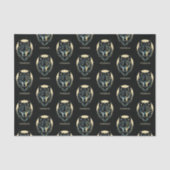 ウルフ顔戦士フェンリル北欧ギフトラッピング 薄葉紙 (正面)