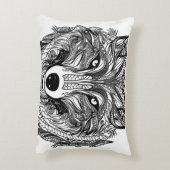 ウルフ顔 アクセントクッション (裏面(縦))