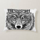 ウルフ顔 アクセントクッション (裏面)