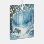 ウルフ魔法の魔法のクリスマスフォレスト メタルオーナメント (正面右)