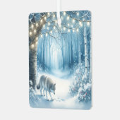 ウルフ魔法の魔法のクリスマスフォレスト メタルオーナメント (正面左)