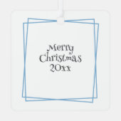 ウルフ魔法の魔法のクリスマスフォレスト メタルオーナメント (裏面)