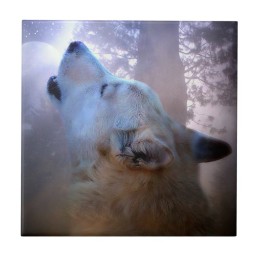 ウルフ魔法アートタイル タイル (正面)