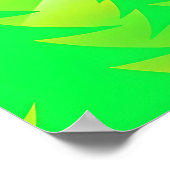 ウルフ鮮やかイラストレーションと抽象芸術 ポスター (角)