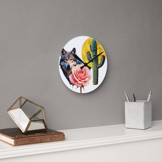 ウルフ14: ラウンド壁時計 (オフィス)