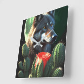 ウルフ19: スクエア壁時計 (傾斜)