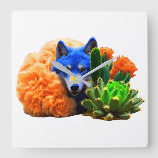 ウルフ22: スクエア壁時計 (正面)