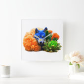 ウルフ22: スクエア壁時計 (ホーム)