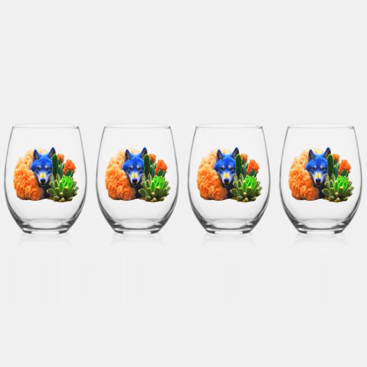 ウルフ22: ステムなしワイングラス (正面)