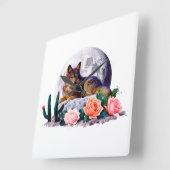 ウルフ27: スクエア壁時計 (傾斜)