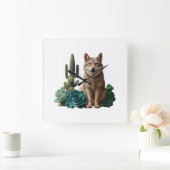 ウルフ4: スクエア壁時計 (ホーム)