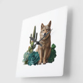 ウルフ4: スクエア壁時計 (傾斜)