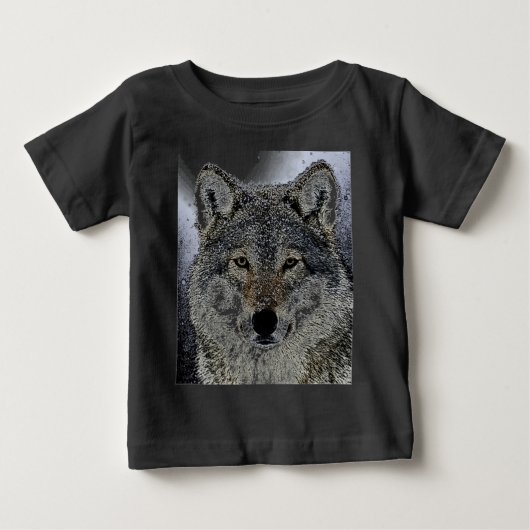ウルフ アイズ ベビーTシャツ (正面)