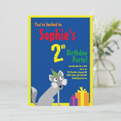 ウルフ·アニマル·キッドバースデーパーティ招待状 招待状 (スタンド正面)