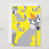ウルフ·アニマル·キッドバースデーパーティ招待状 招待状 (裏面)