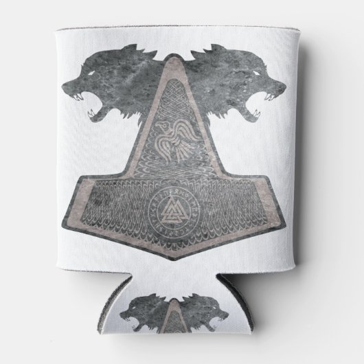 ウルフ・アンド・ハンマー・デザイン・メタル 缶クーラー (正面)