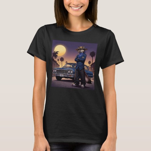 ウルフ アンド ローライダー Tシャツ (正面)