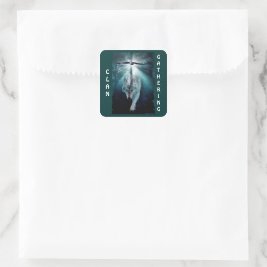 ウルフ&イーグルクランが初めての国家野生生物を集める スクエアシール (バッグ)