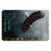 ウルフ、イーグルトーテム&ミスティフォレスト野生動物磁石 マグネット (横)