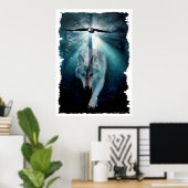 ウルフ&イーグルワイルドライフアートポスター ポスター (ホームオフィス)