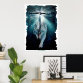 ウルフ&イーグルワイルドライフアートポスター ポスター (ホームオフィス)
