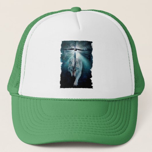 ウルフ&イーグルワイルドライフトラック帽 キャップ (正面)