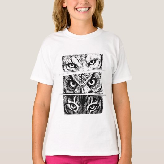 ウルフ イーグル タイガー トリニティ Tシャツ (正面)
