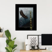 ウルフ、イーグル、トーテム神秘的なアートポスター ポスター (ホームオフィス)
