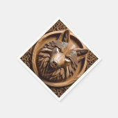 ウルフ・ウッド・カービング スタンダードカクテルナプキン (角)