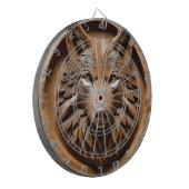 ウルフ・ウッド・カービング ダーツボード (正面左)