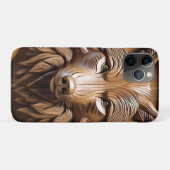 ウルフ・ウッド・カービング Case-Mate iPhoneケース (裏面(横))