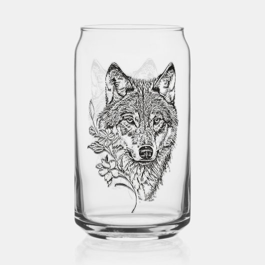 ウルフ ガラス缶 (正面)