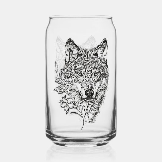 ウルフ ガラス缶 (裏面)