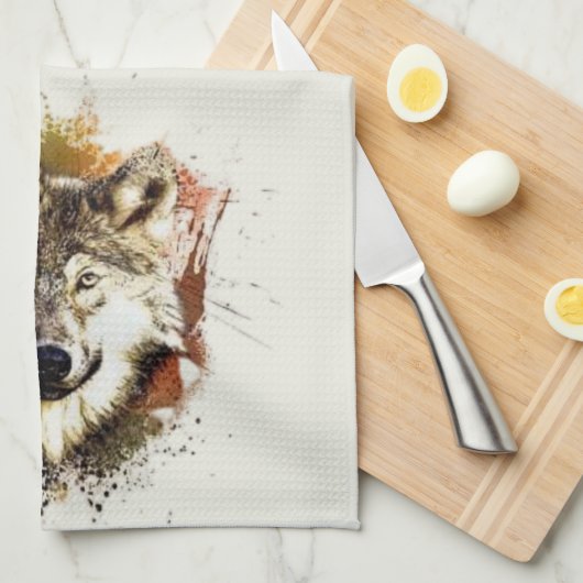 ウルフ キッチンタオル (四つ折り)