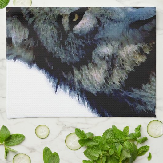 ウルフ キッチンタオル (折り畳み)