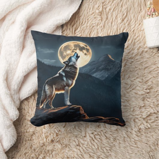 ウルフ クッション (ブランケット)