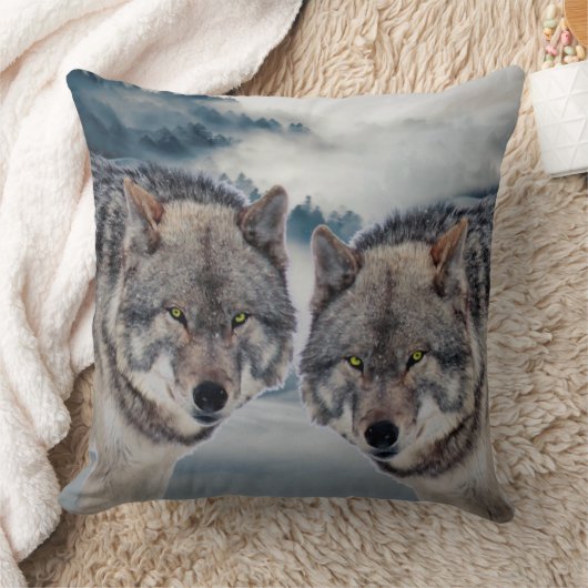 ウルフ クッション (ブランケット)