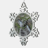 ウルフ スノーフレークピューターオーナメント (右)