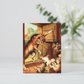 ウルフ&セブン若い子供~おとぎ話アート絵画ズ ポストカード (スタンド正面)