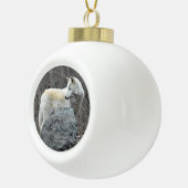 ウルフ セラミックボールオーナメント (右)