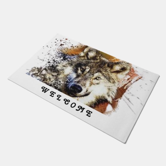 ウルフ ドアマット (アングル)