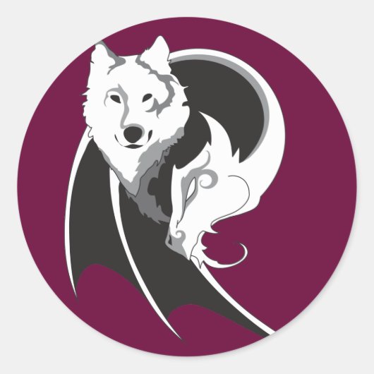 ウルフ&ドラゴンのシール ラウンドシール (正面)