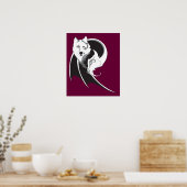 ウルフ&ドラゴンプリント ポスター (キッチン)