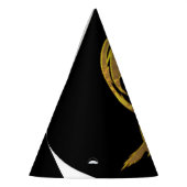ウルフ&ドラゴン金ゴールドブラックウィザードパーティー帽子 パーティーハット (左)