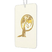 ウルフ&ドラゴン金ゴールドホワイトカー空気清浄機 カーエアーフレッシュナー (左)