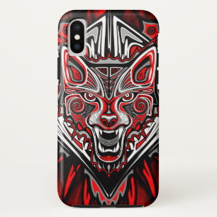 ウルフ ハイダ部族トーテムデザイン iPhone XSケース