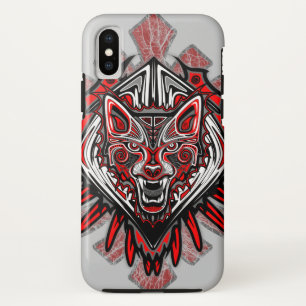 ウルフ ハイダ部族トーテム デザイン iPhone XSケース