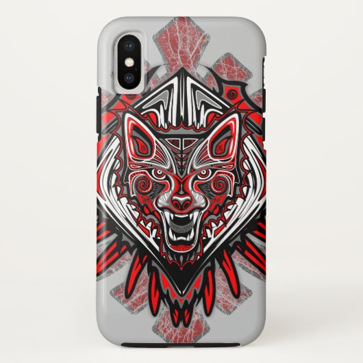 ウルフ ハイダ部族トーテム デザイン Case-Mate iPhoneケース (裏面)