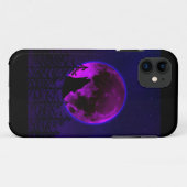 ウルフ+ハウリング+ムーン+マゼンタ Case-Mate iPhoneケース (裏面(横))