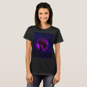 ウルフ・ハウリング・ムーン・マゼンタTシャツ Tシャツ (正面フル)
